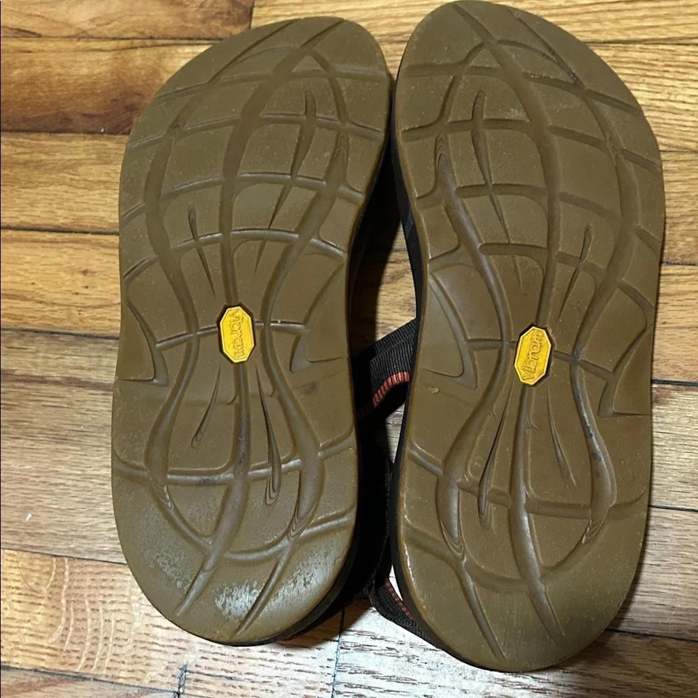 Brown and Orange Men's Chacos